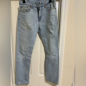 Mens Levis 502 Slim Fit 31x 32 Light Wash Jeans